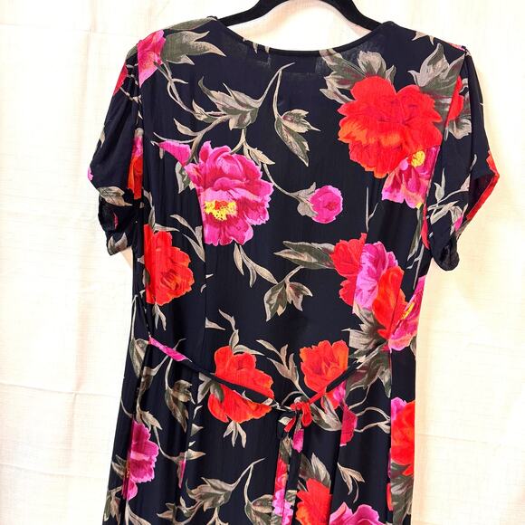 INDIRA Maxi Dress Size M Floral Flowy Grunge Cottage‎ Whimsigoth Romantasy Goth - Picture 7 of 12